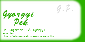 gyorgyi pek business card