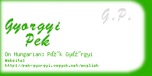 gyorgyi pek business card